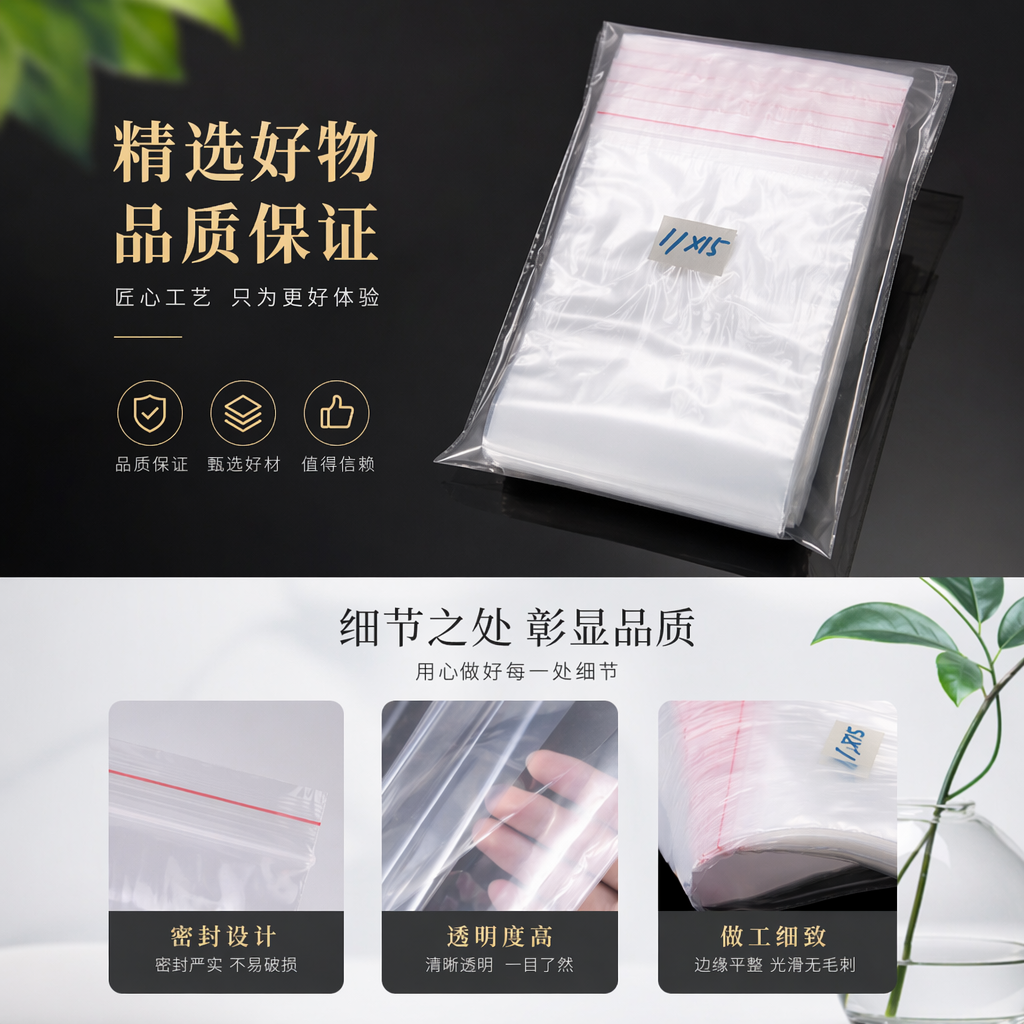 透明塑料袋装纸张一叠办公打印用详情1
