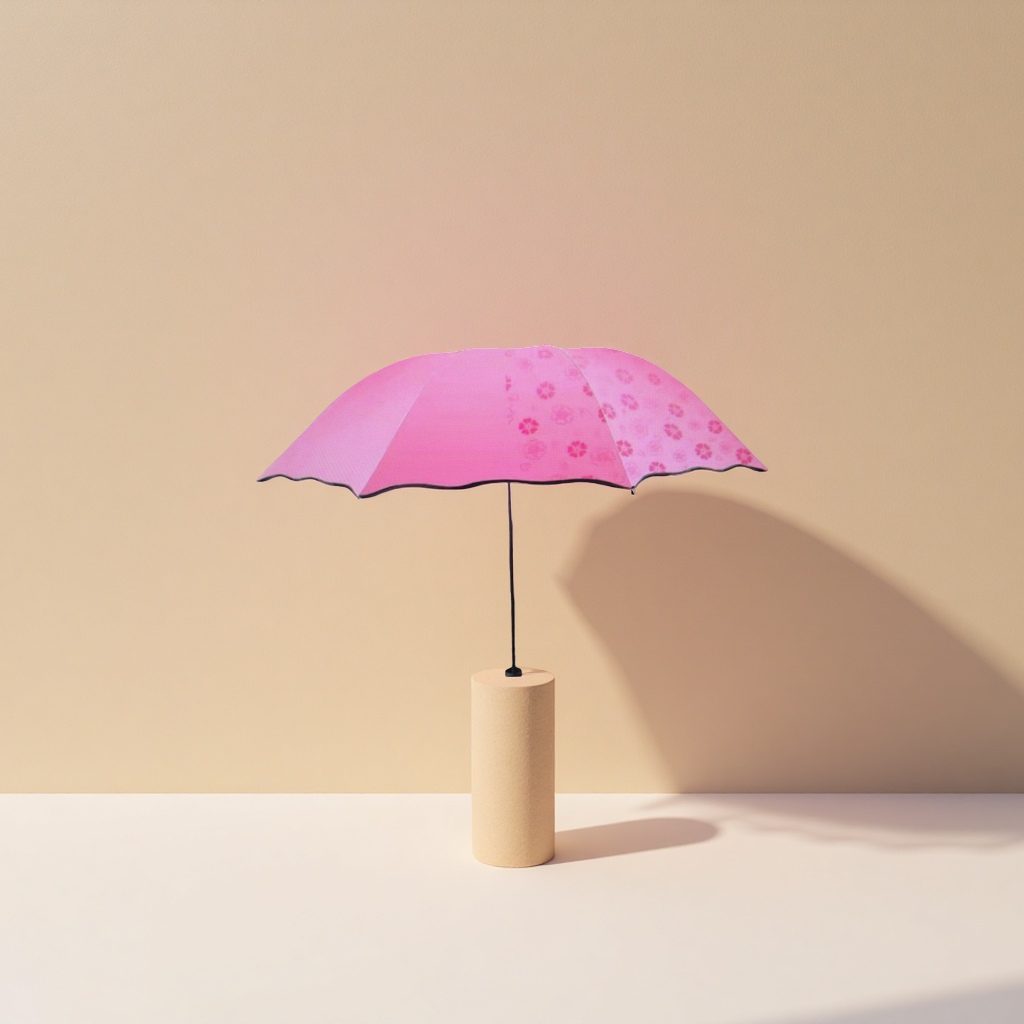 粉色雨伞细节图