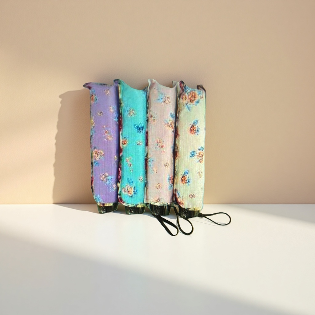 The colorful floral folding umbrella is waterproof, sun-proof, portable and suitable for ladies in both sunny and rainy weather details Picture