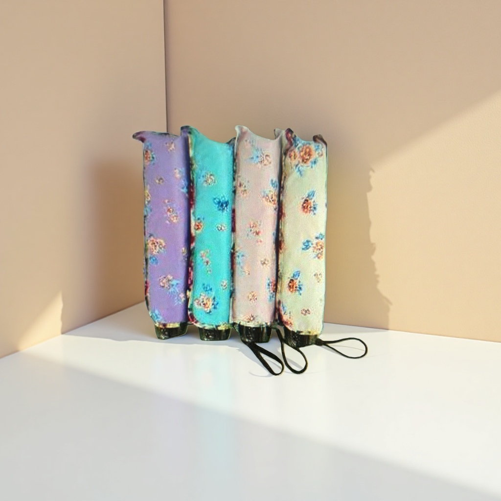 The colorful floral folding umbrella is waterproof, sun-proof, portable and suitable for ladies in both sunny and rainy weather Specification image