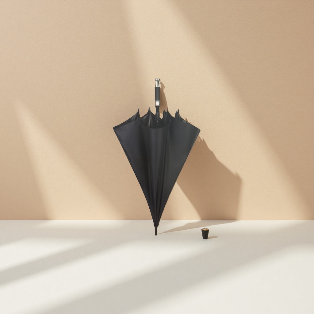 Black fully automatic all-weather umbrella, waterproof, sun-proof, wind-resistant, portable and foldable