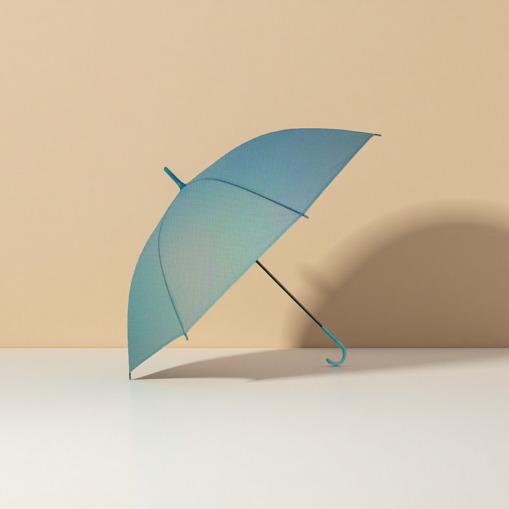 The light blue transparent all-weather folding umbrella is UV-resistant, lightweight and portable with automatic opening and closing function Application Scenario