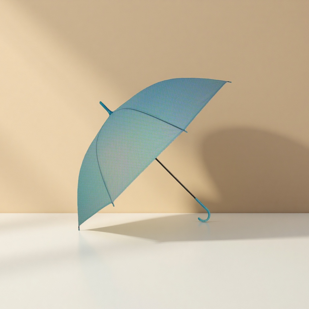 The light blue transparent all-weather folding umbrella is UV-resistant, lightweight and portable with automatic opening and closing function Specification image