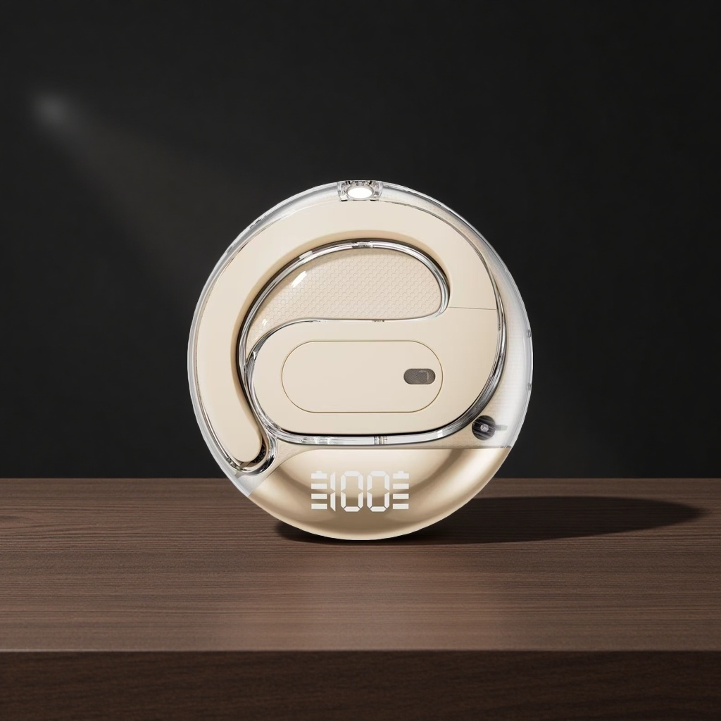 The beige circular electronic device supports Bluetooth wireless charging and intelligent control Application Scenario