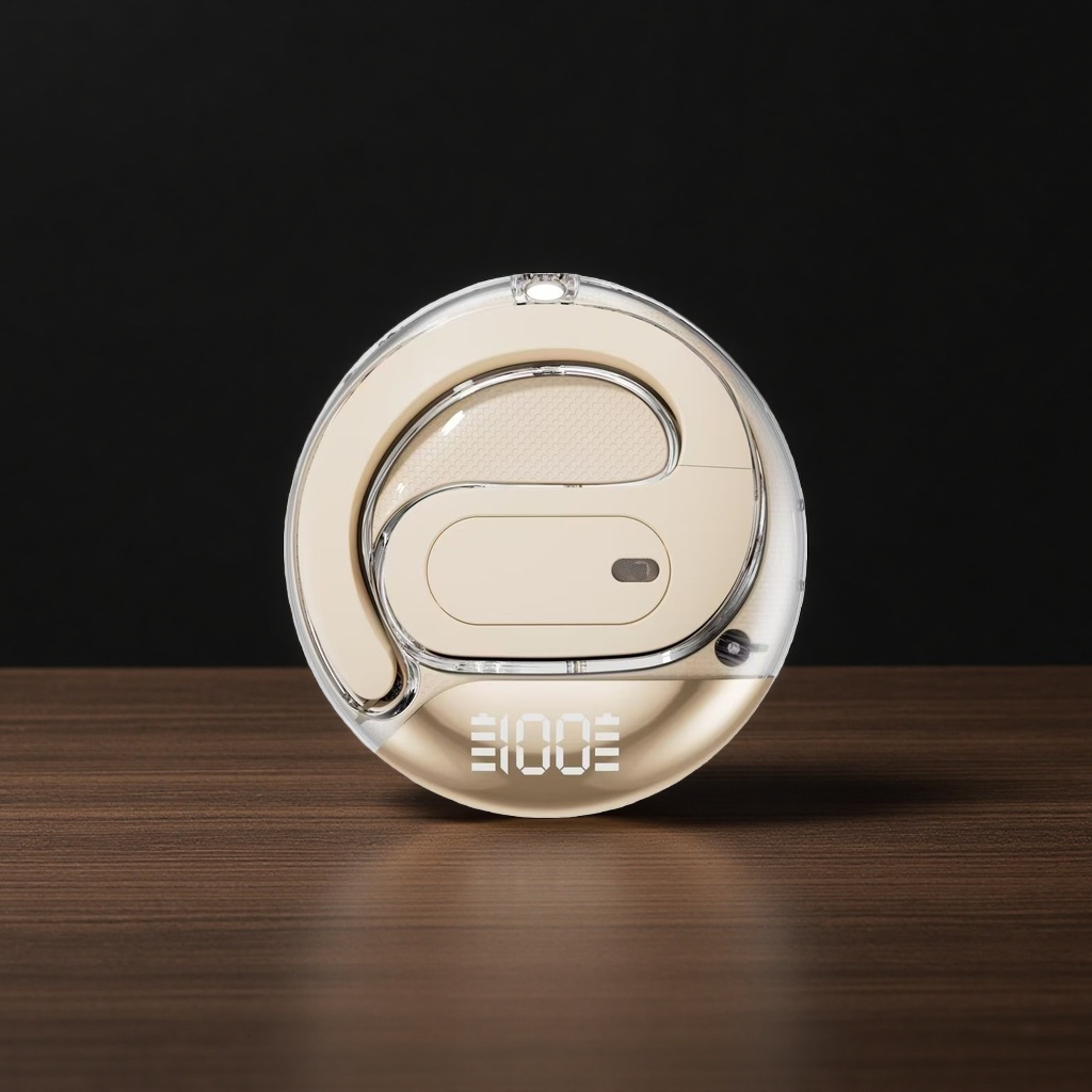 The beige circular electronic device supports Bluetooth wireless charging and intelligent control details Picture