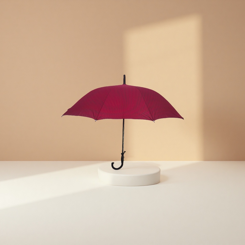 Red all-weather automatic umbrella, waterproof, sun-proof, portable, foldable and long-handled, suitable for both women and men Specification image