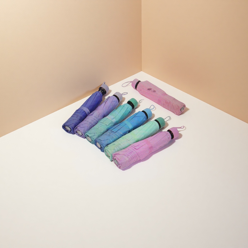 The colorful folding umbrella is waterproof, sun-proof, portable, suitable for both sunny and rainy days, and lightweight and compact Application Scenario