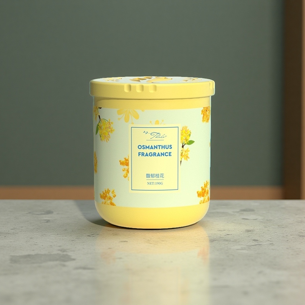 OSMANTHUS FRAGRANCE馥郁桂花香薰黄色圆柱罐装190g