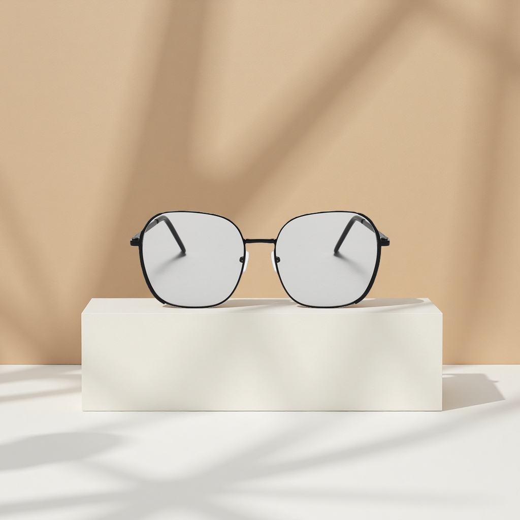 黑色框灰色镜片近视眼镜 时尚轻盈舒适防蓝光