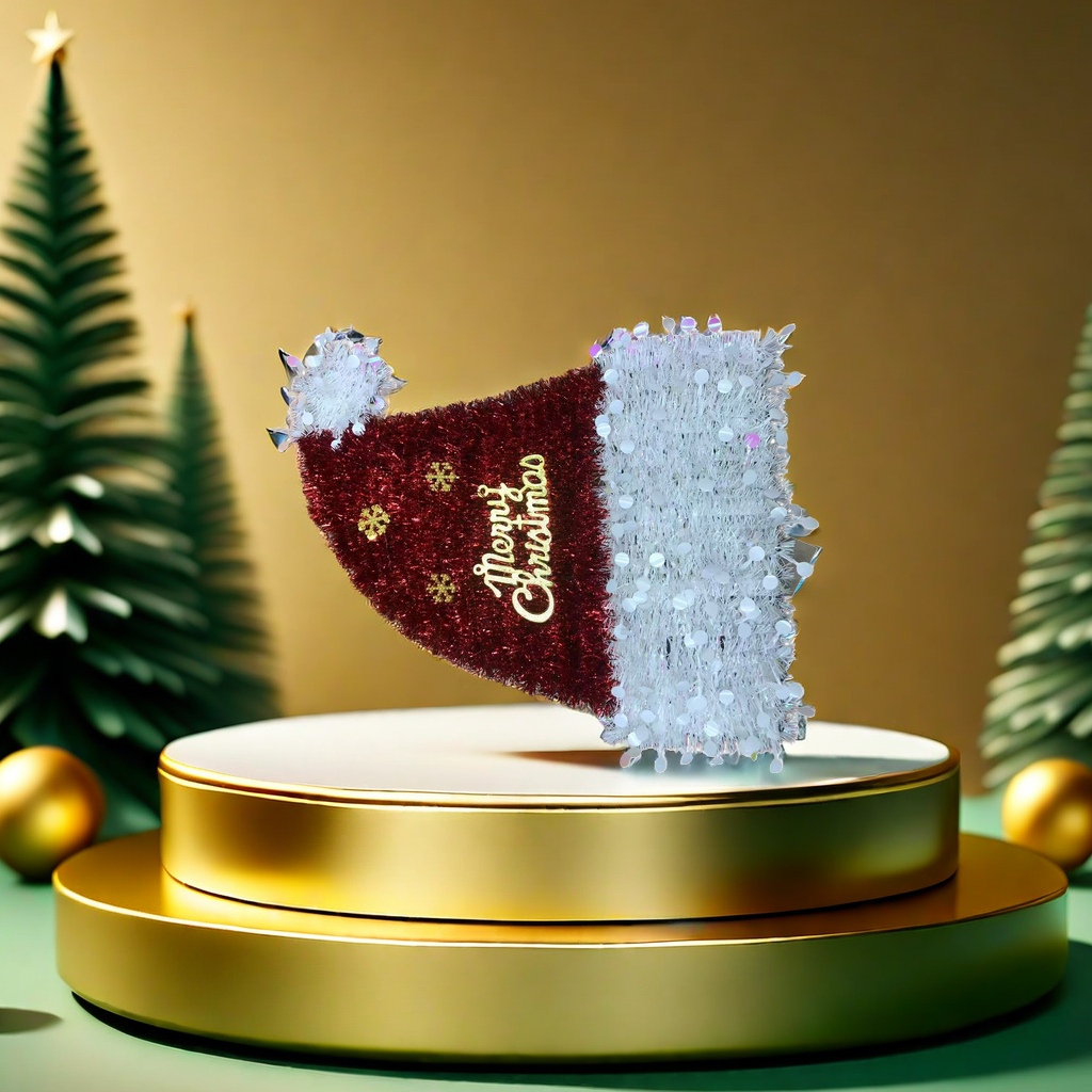 Red Christmas hat decorations, holiday party home decoration items Application Scenario