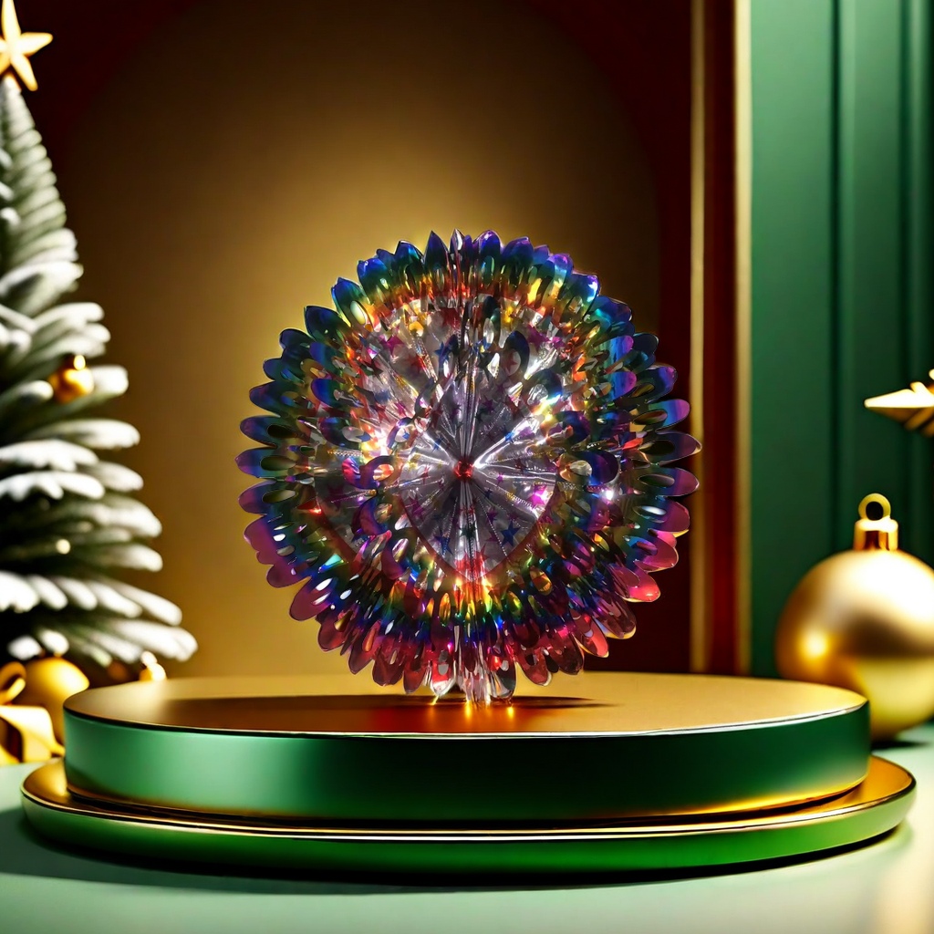 Corona de lentejuelas del arco iris de la navidad decoración de la atmósfera de la navidad Application Scenario