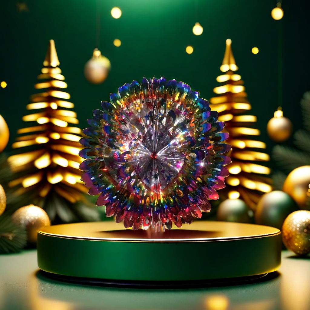 Corona de lentejuelas del arco iris de la navidad decoración de la atmósfera de la navidad details Picture