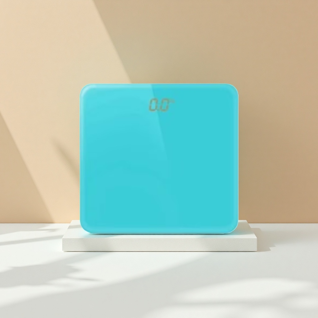 青色电子体重秤 家用高清LED屏智能体脂秤精准测量图