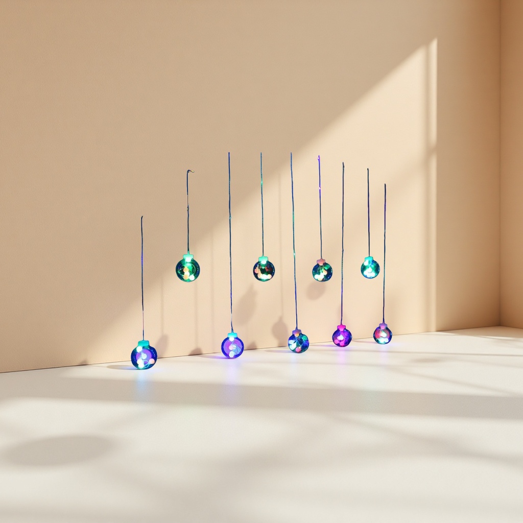 Warm yellow glass ball string lights for decorative lighting and indoor and outdoor ambient lighting Specification image