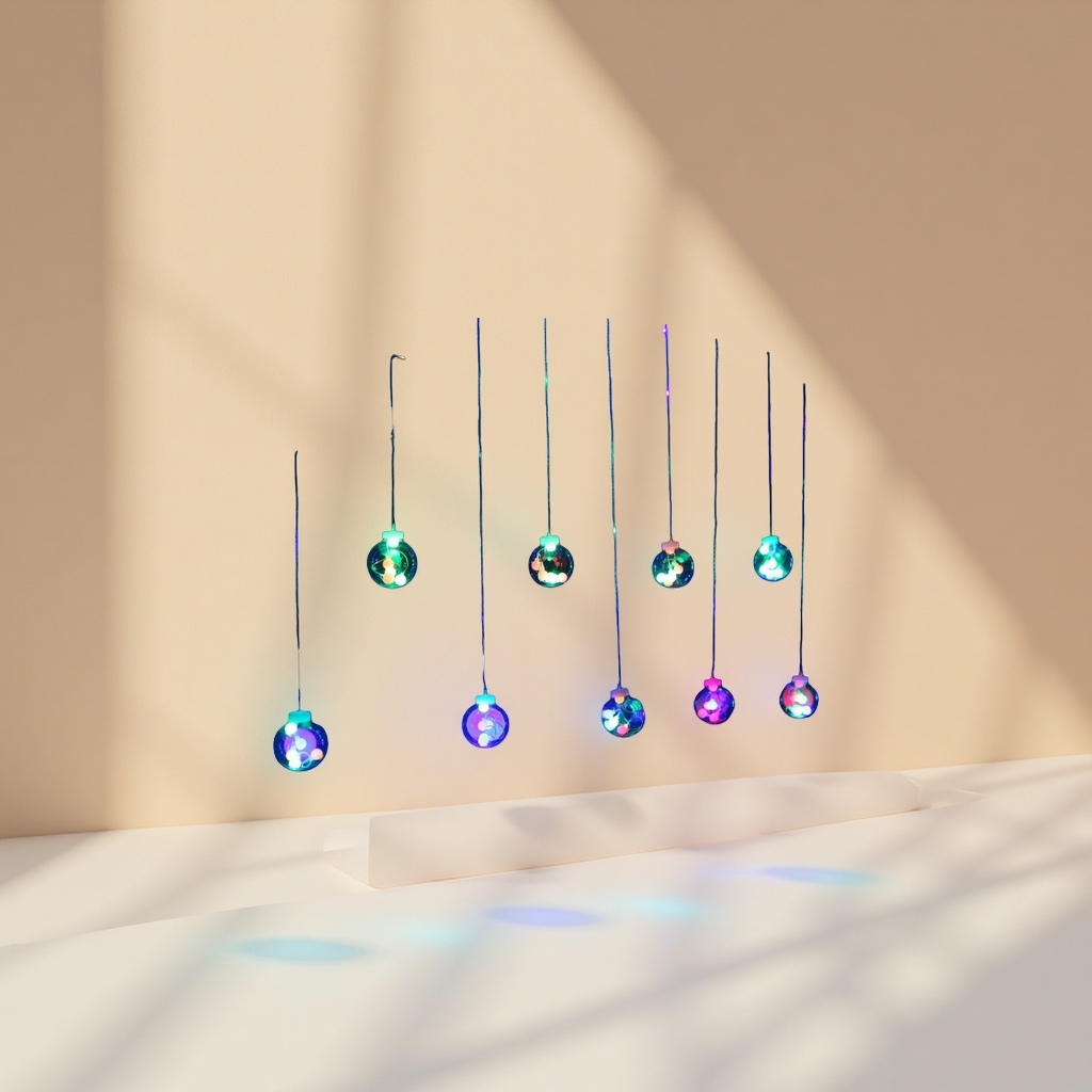 Warm yellow glass ball string lights for decorative lighting and indoor and outdoor ambient lighting Application Scenario