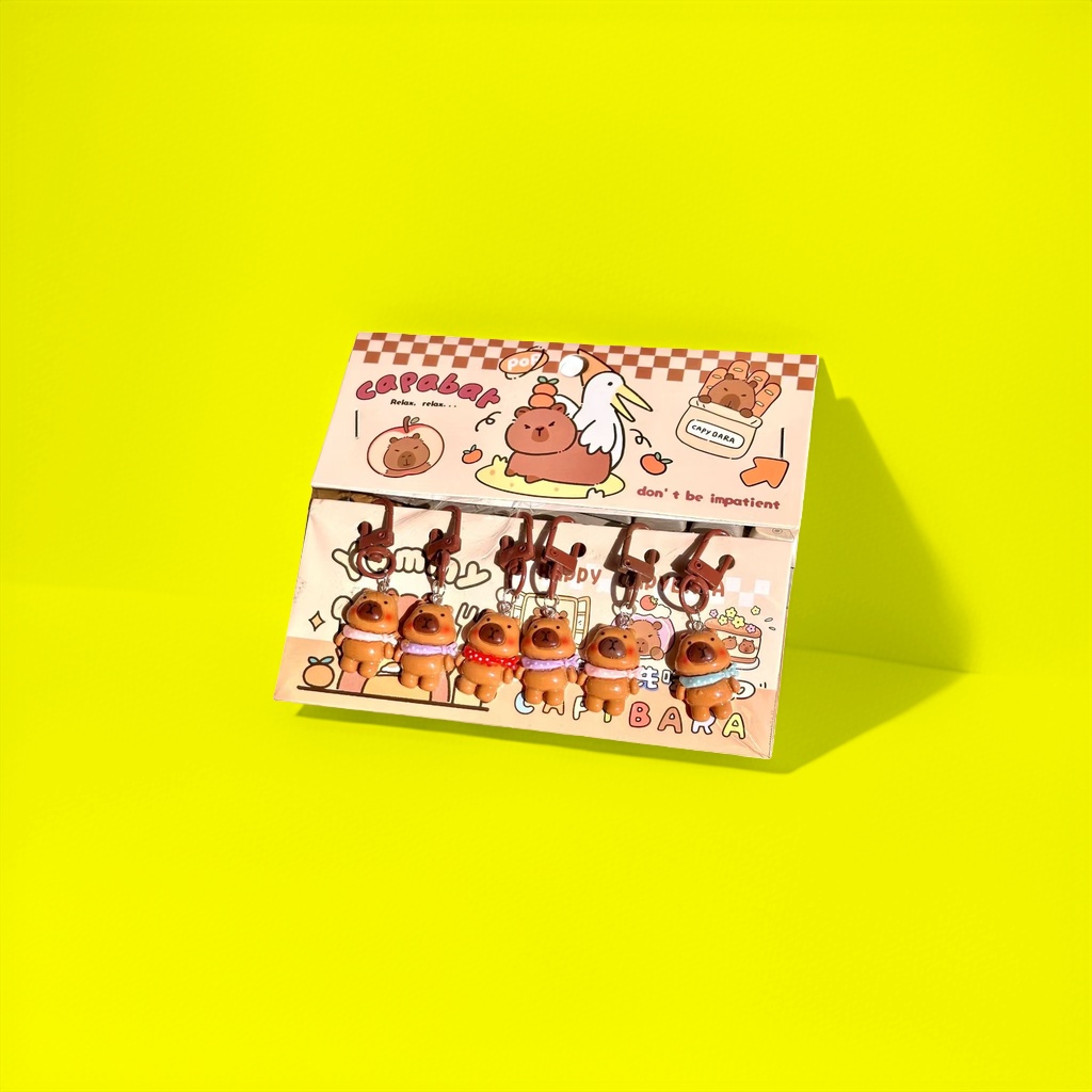 Cartoon card Pilbara plush keychain, cute pendant, and small portable items