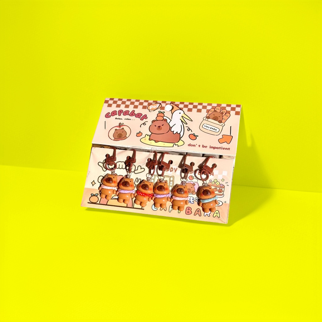 Cartoon card Pilbara plush keychain, cute pendant, and small portable items details Picture