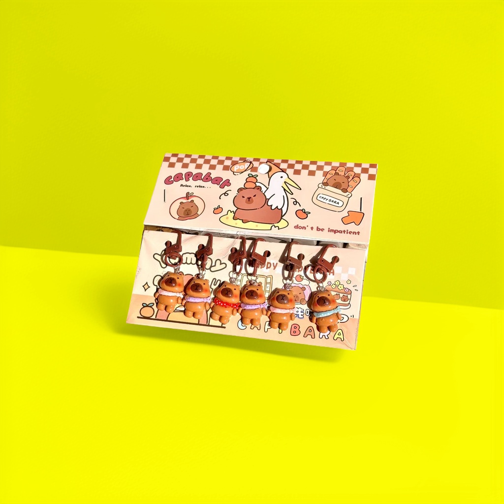 Cartoon card Pilbara plush keychain, cute pendant, and small portable items Specification image