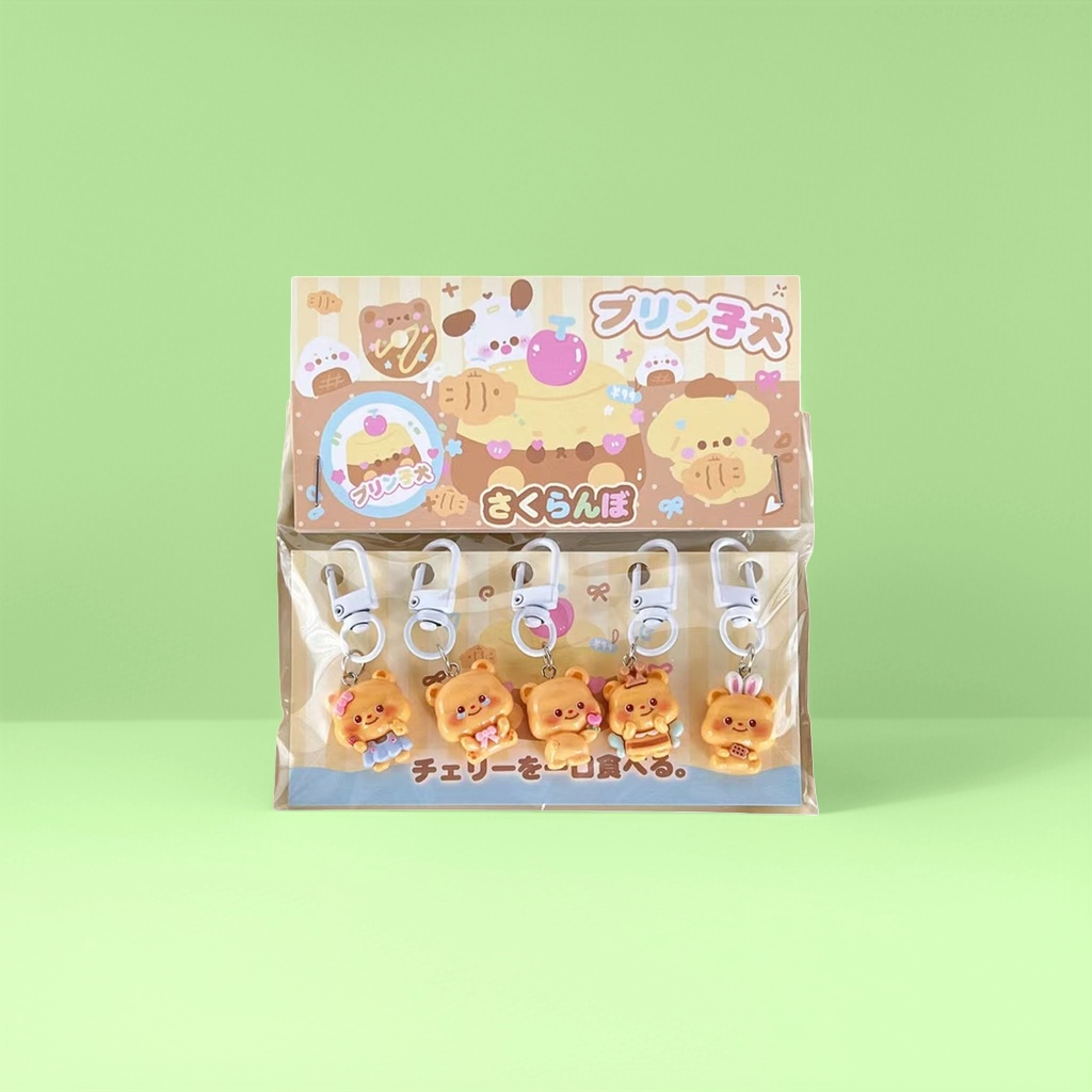 Cartoon bear keychain, colorful packaging bag, fashionable and cute pendant gift Application Scenario