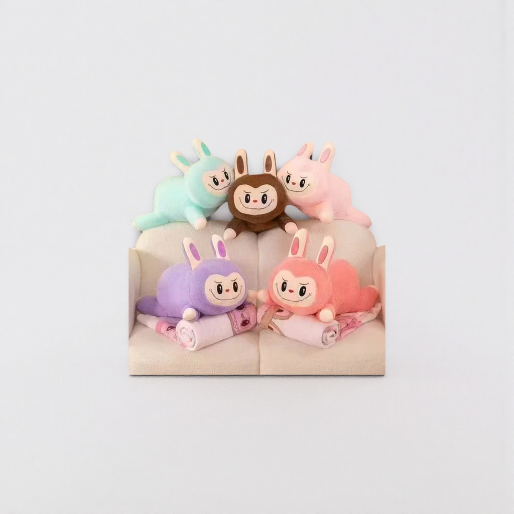 Colorful rabbit plush toys as the main body are used to decorate the living room and bedroom as children's gifts details Picture
