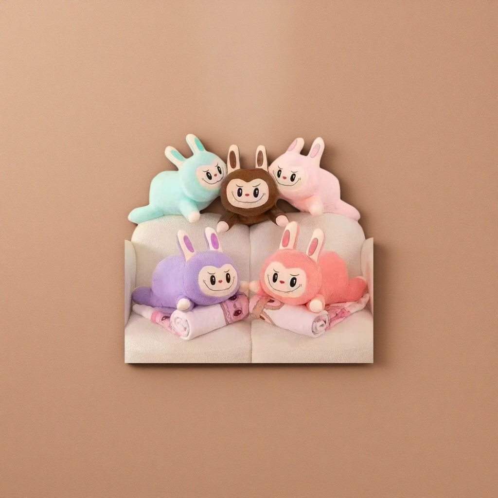 Colorful rabbit plush toys as the main body are used to decorate the living room and bedroom as children's gifts Specification image