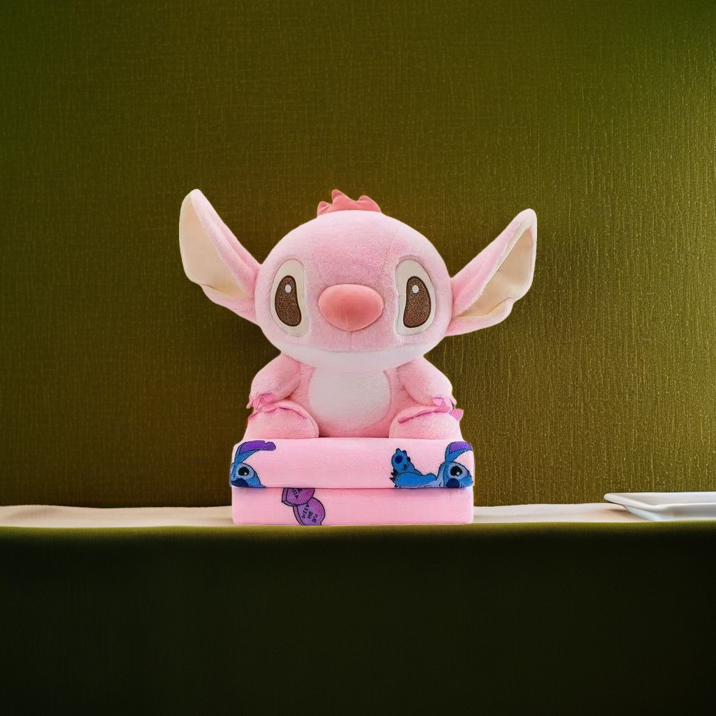 Pink stitch plush toys, cute pillow figurines, soft and adorable home decoration gifts Application Scenario
