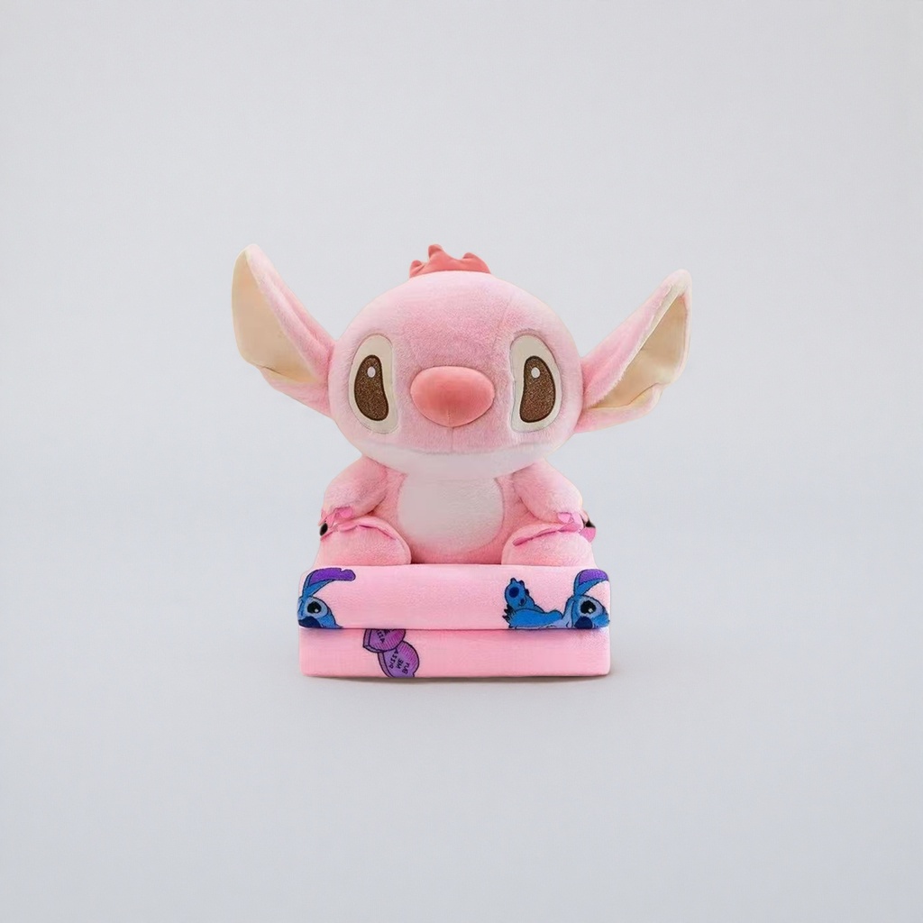 Pink stitch plush toys, cute pillow figurines, soft and adorable home decoration gifts details Picture