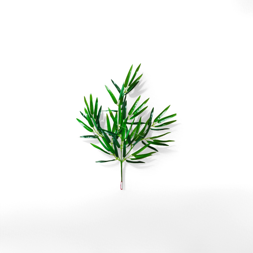 绿色竹叶枝条仿真装饰植物家居摆件自然风图