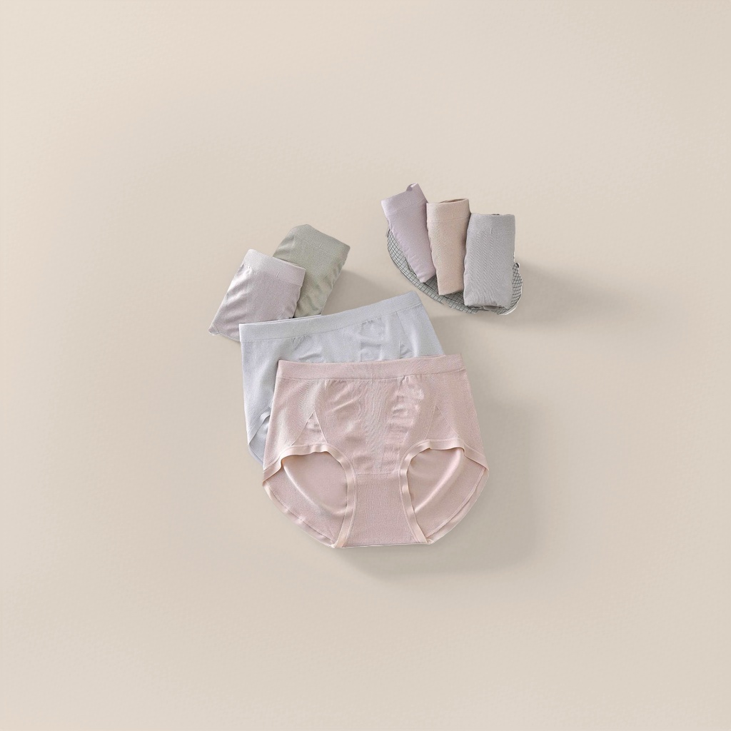 Beige high-waisted underwear for women's comfort Application Scenario
