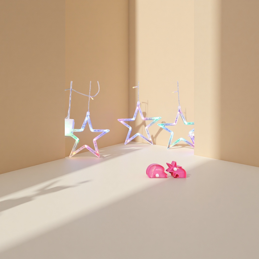 Colorful star lighting LED warm light bedroom decorative light string indoor atmosphere light Application Scenario
