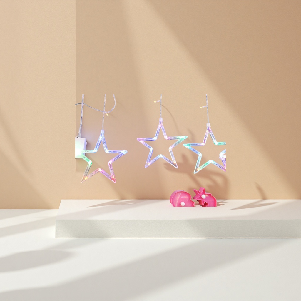 Colorful star lighting LED warm light bedroom decorative light string indoor atmosphere light