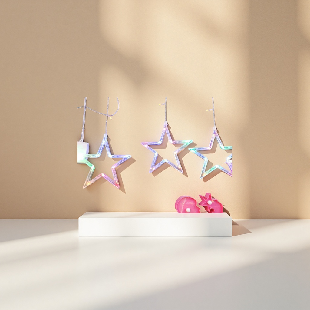 Colorful star lighting LED warm light bedroom decorative light string indoor atmosphere light Specification image