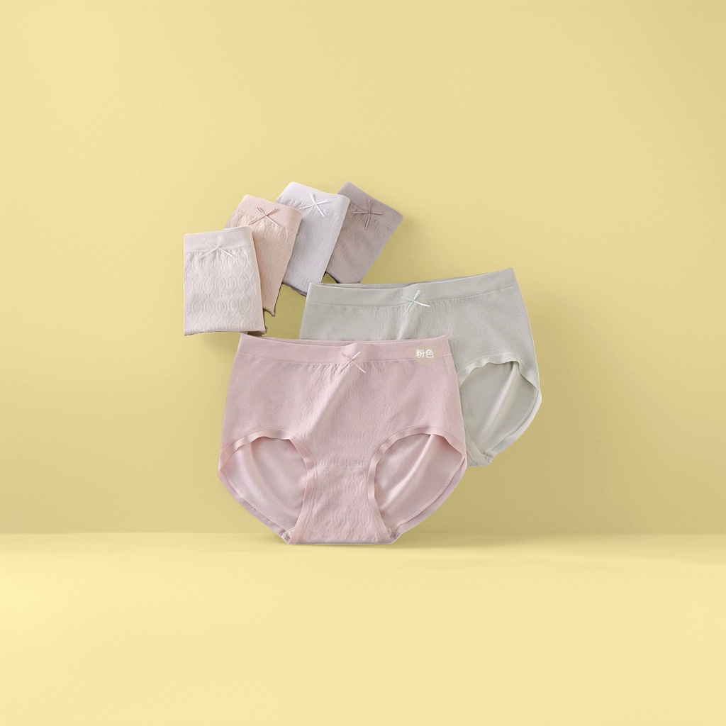 Wholesale of solid-colored high-waisted women's underwear
