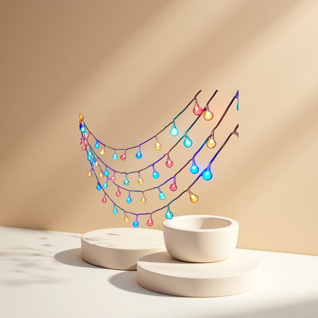 Colorful spherical string lights for festive atmosphere decoration are waterproof and suitable for both outdoor and indoor use details Picture