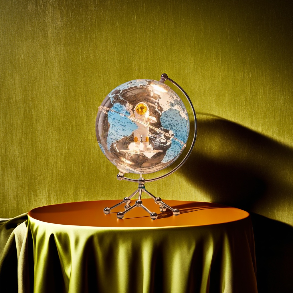 Transparent globe with astronaut model teaching demonstration teaching AIDS and popular science ornaments