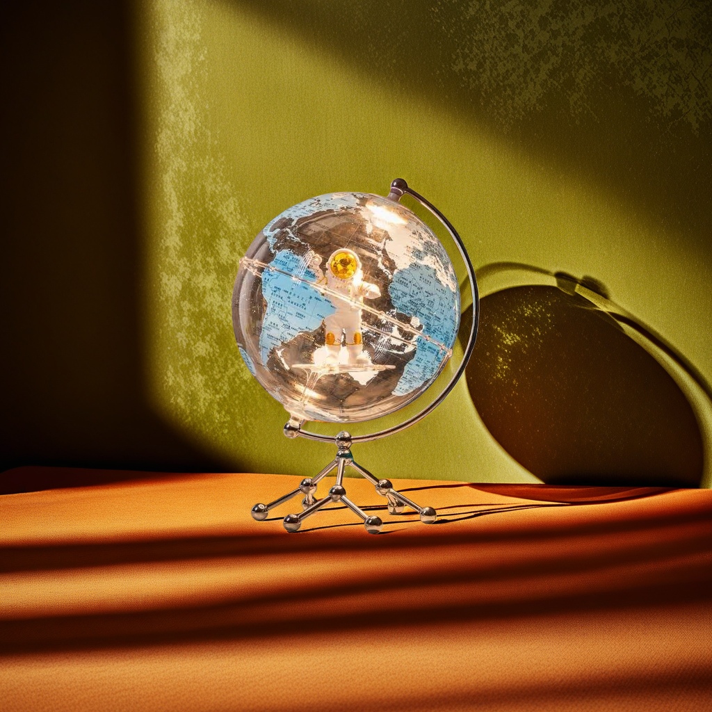 Transparent globe with astronaut model teaching demonstration teaching AIDS and popular science ornaments Specification image