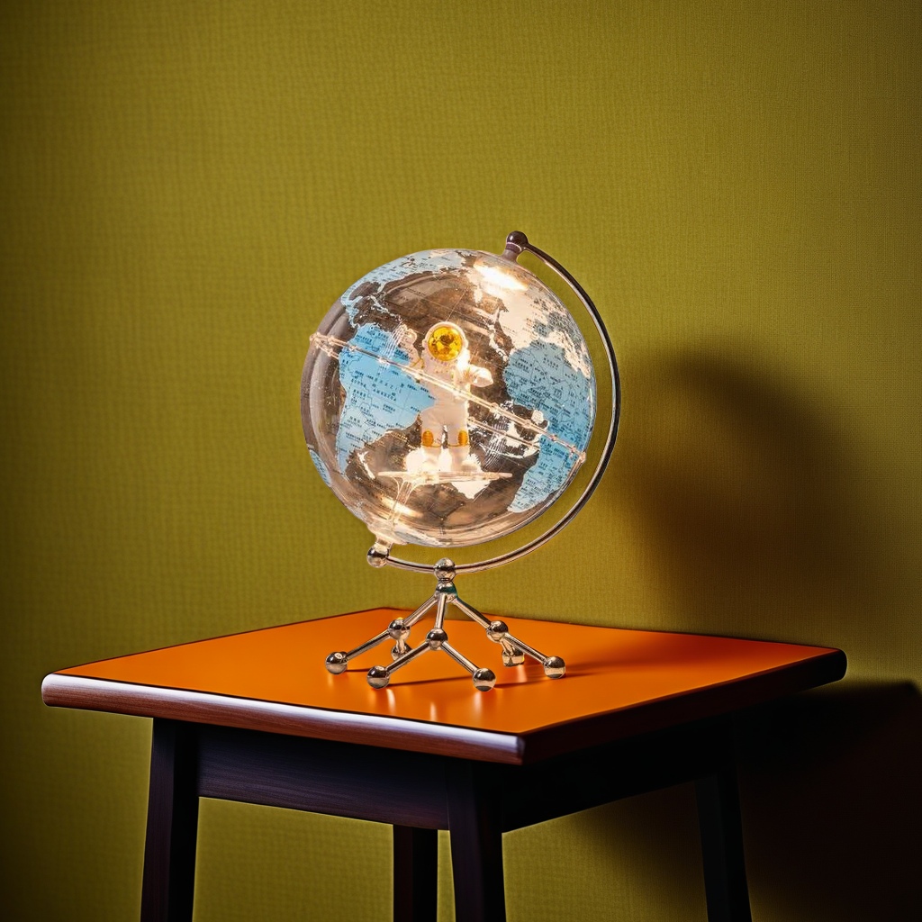 Transparent globe with astronaut model teaching demonstration teaching AIDS and popular science ornaments details Picture