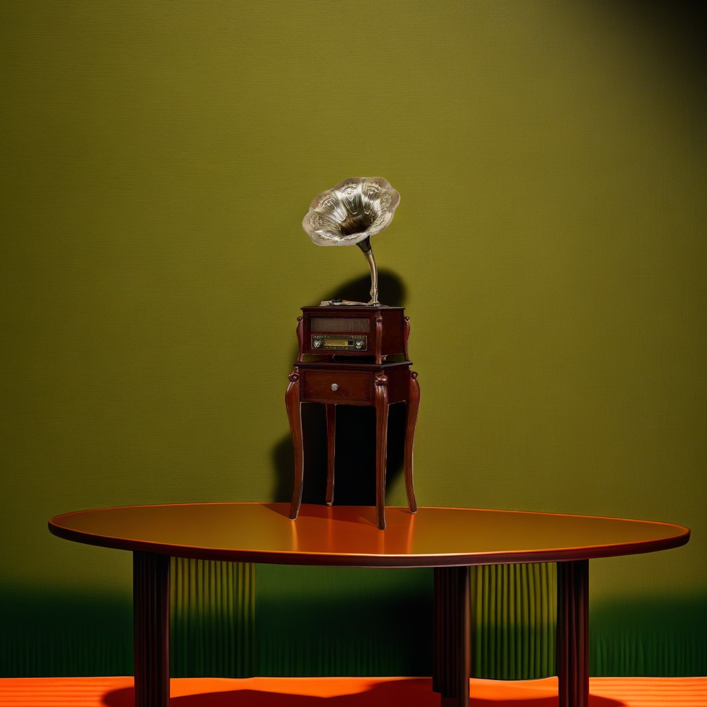 Retro gramophone, Bluetooth speaker, home decorative item, nostalgic music player details Picture