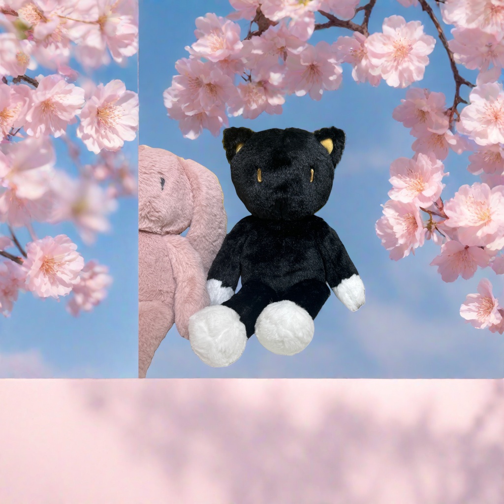 Black cat-shaped plush toys, cute and soft cushions, living room decorative items Application Scenario