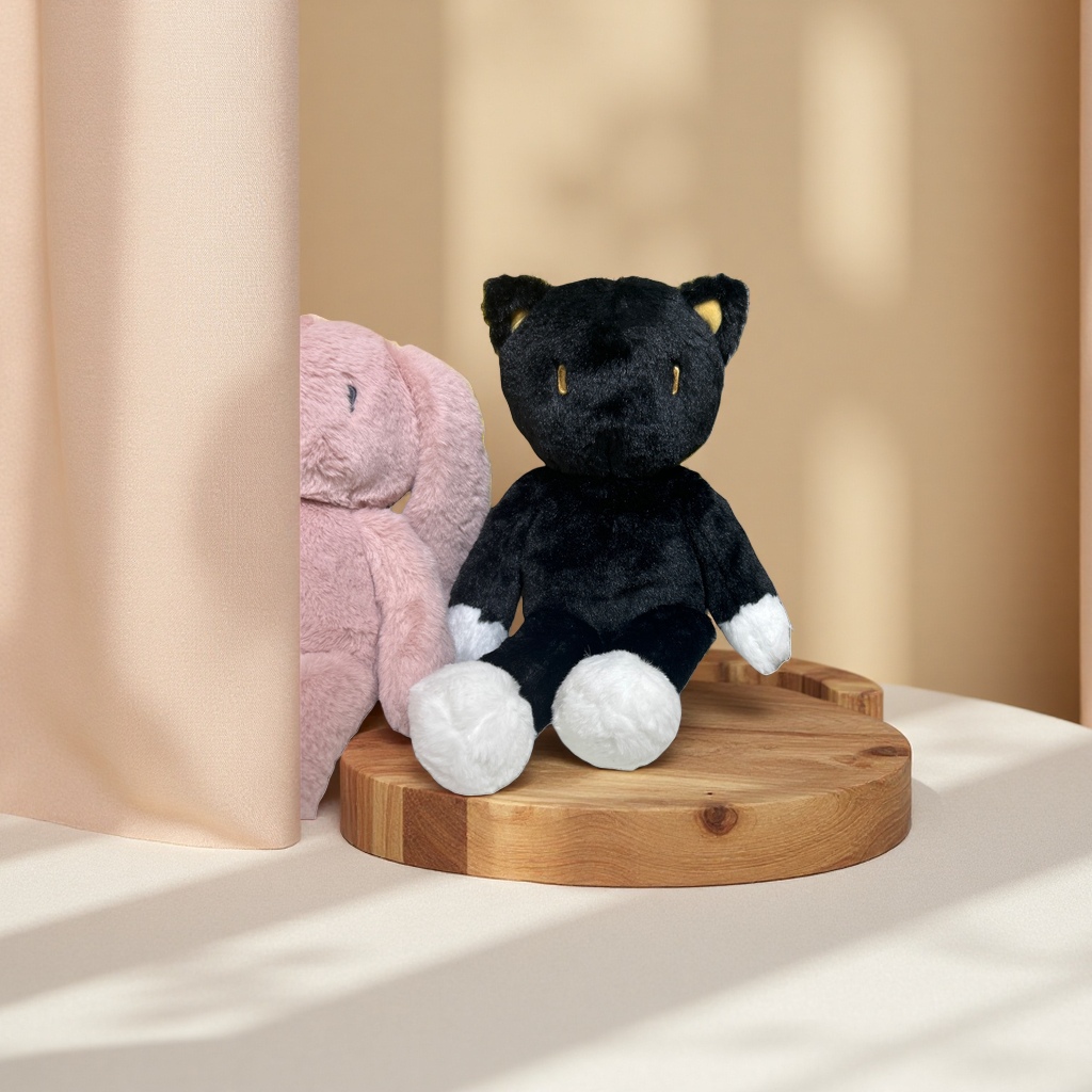 Black cat-shaped plush toys, cute and soft cushions, living room decorative items Specification image