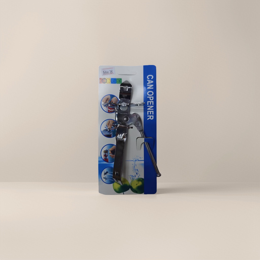 银色金属开罐器 手动旋转式易拉罐开启工具 家用厨房必备