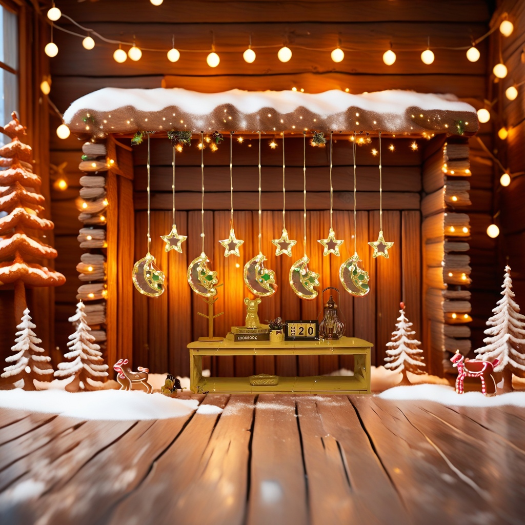 Warm yellow star and moon string lights, decorative lights, indoor and outdoor ambient lights