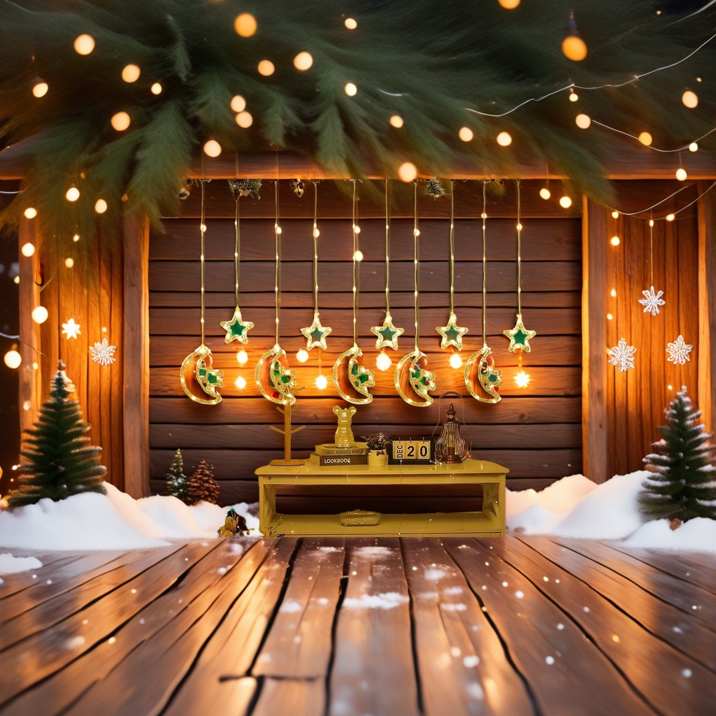 Warm yellow star and moon string lights, decorative lights, indoor and outdoor ambient lights Specification image