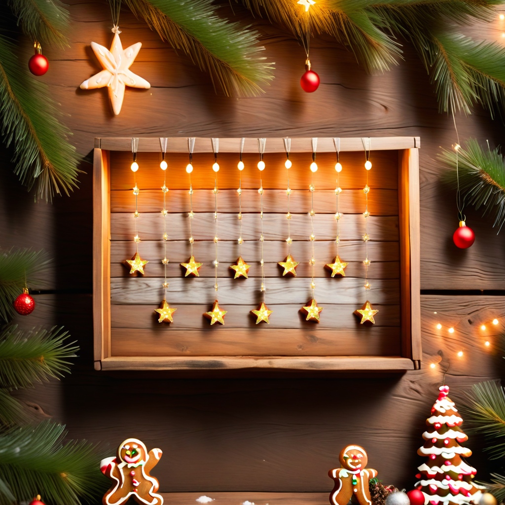 Golden star string LED warm light decorative string, 5 meters long, powered by 20 batteries details Picture