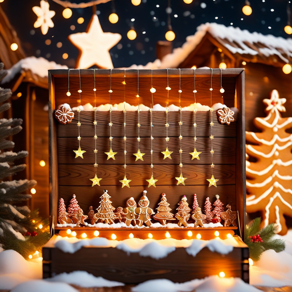 Golden star string LED warm light decorative string, 5 meters long, powered by 20 batteries Application Scenario