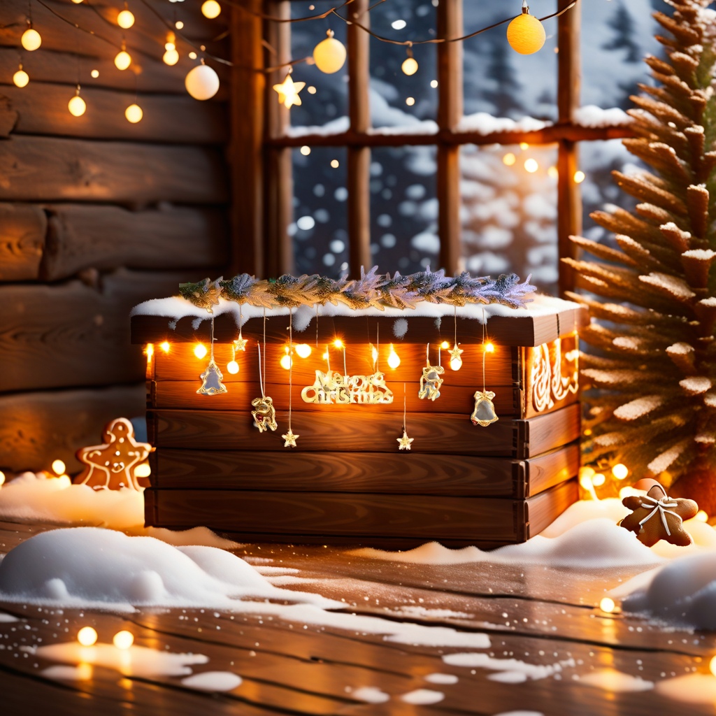 Christmas decoration scene arrangement set, festive atmosphere pendant tree decoration gift box details Picture
