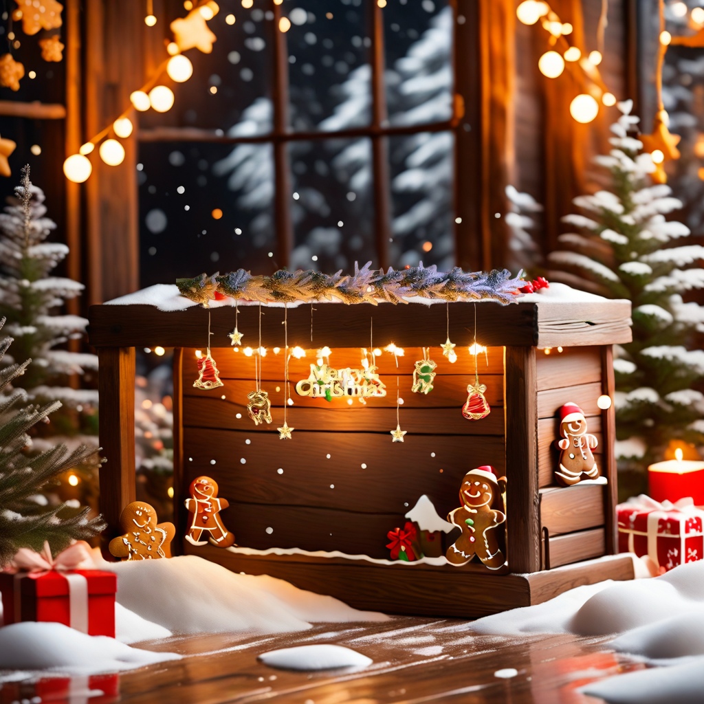 Christmas decoration scene arrangement set, festive atmosphere pendant tree decoration gift box Specification image