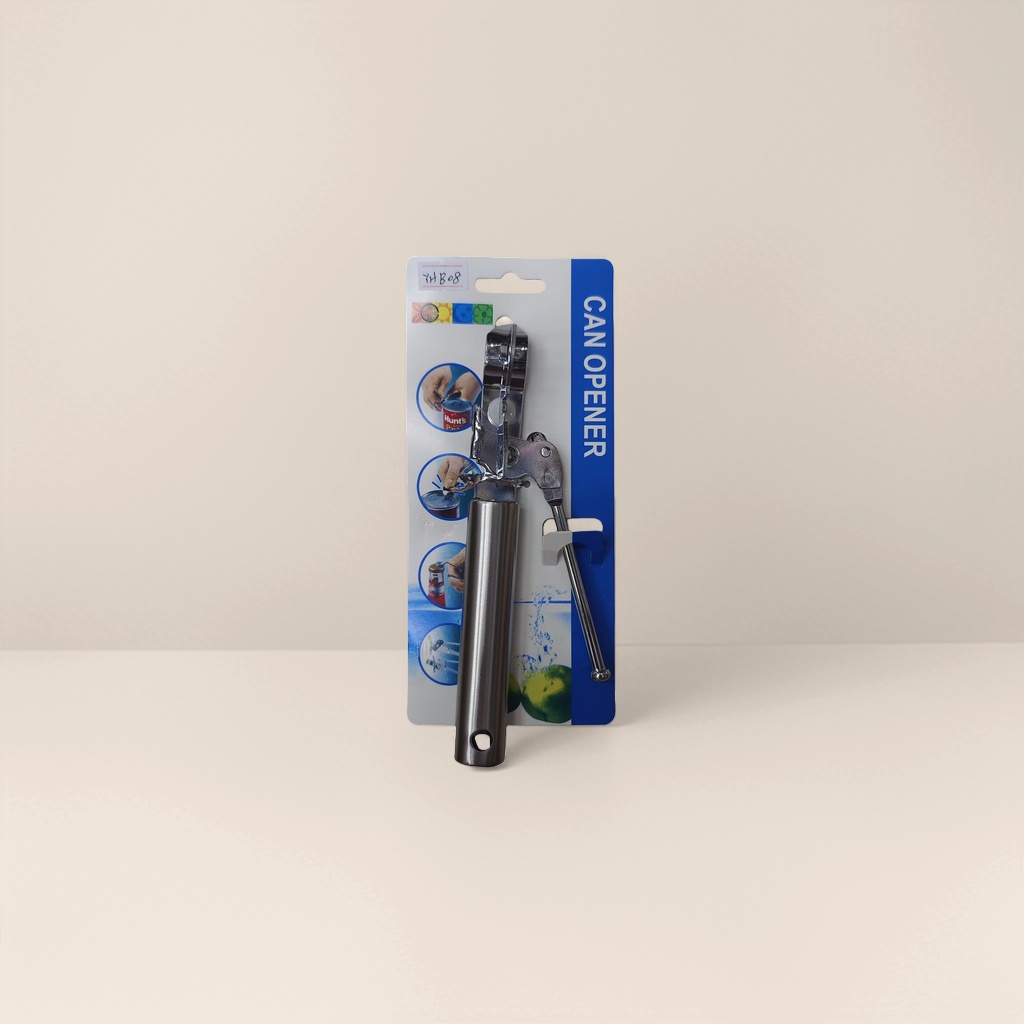 银色罐头开瓶器 不锈钢手动开罐器 厨房多功能开瓶工具