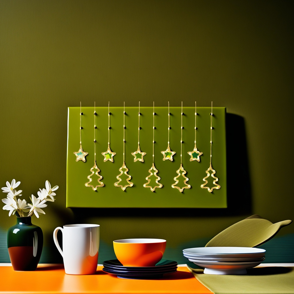 Warm yellow star-shaped Christmas tree-shaped string lights for festive decorations create a cozy atmosphere