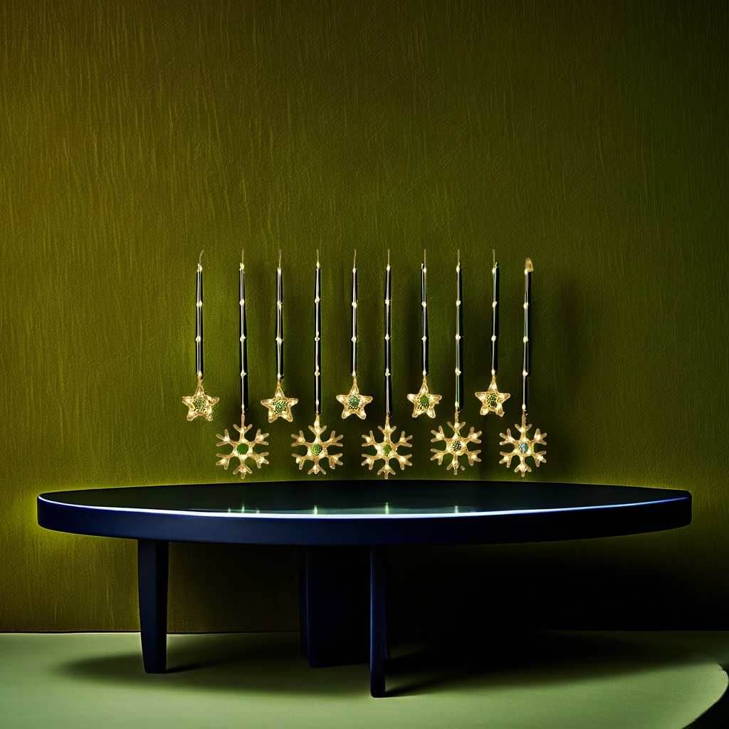 Warm yellow snowflake star string light decorative light indoor and outdoor festival atmosphere light details Picture